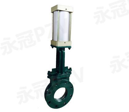 氣動法蘭刀閘閥PZ673H