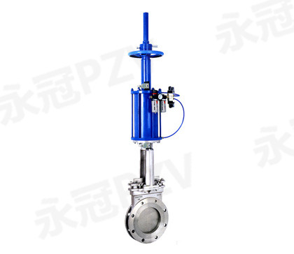 氣動法蘭刀型閘閥PZ673H